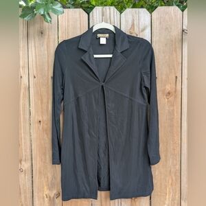 Creative Design Works Petite Solid Black Long Sleeve Whimsigoth Cardigan Vintage